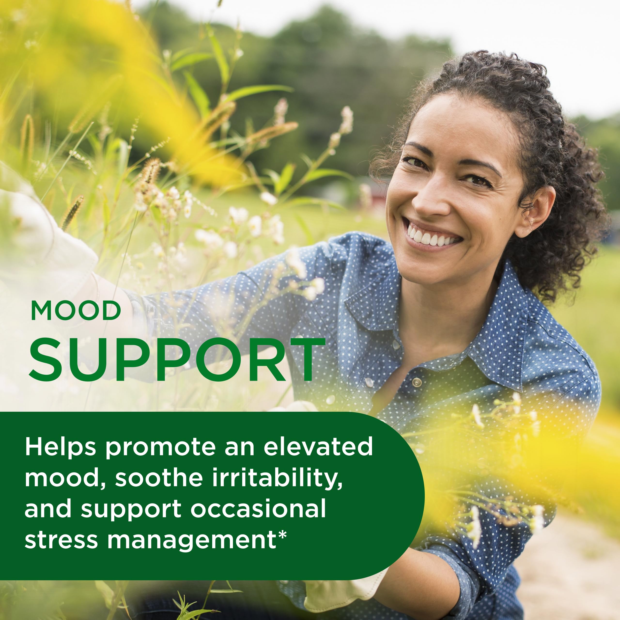 Emerald Labs Elevated Mood, etiqueta con información de ingredientes clave.
