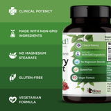 Etiqueta del producto Emerald Labs con información de arándano