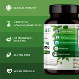 Emerald Labs etiqueta sin gluten destacando fórmula limpia.