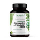 Emerald Labs Glucosamina y Condroitina con MSM, envase de 120 cápsulas para apoyar la salud de las articulaciones.
