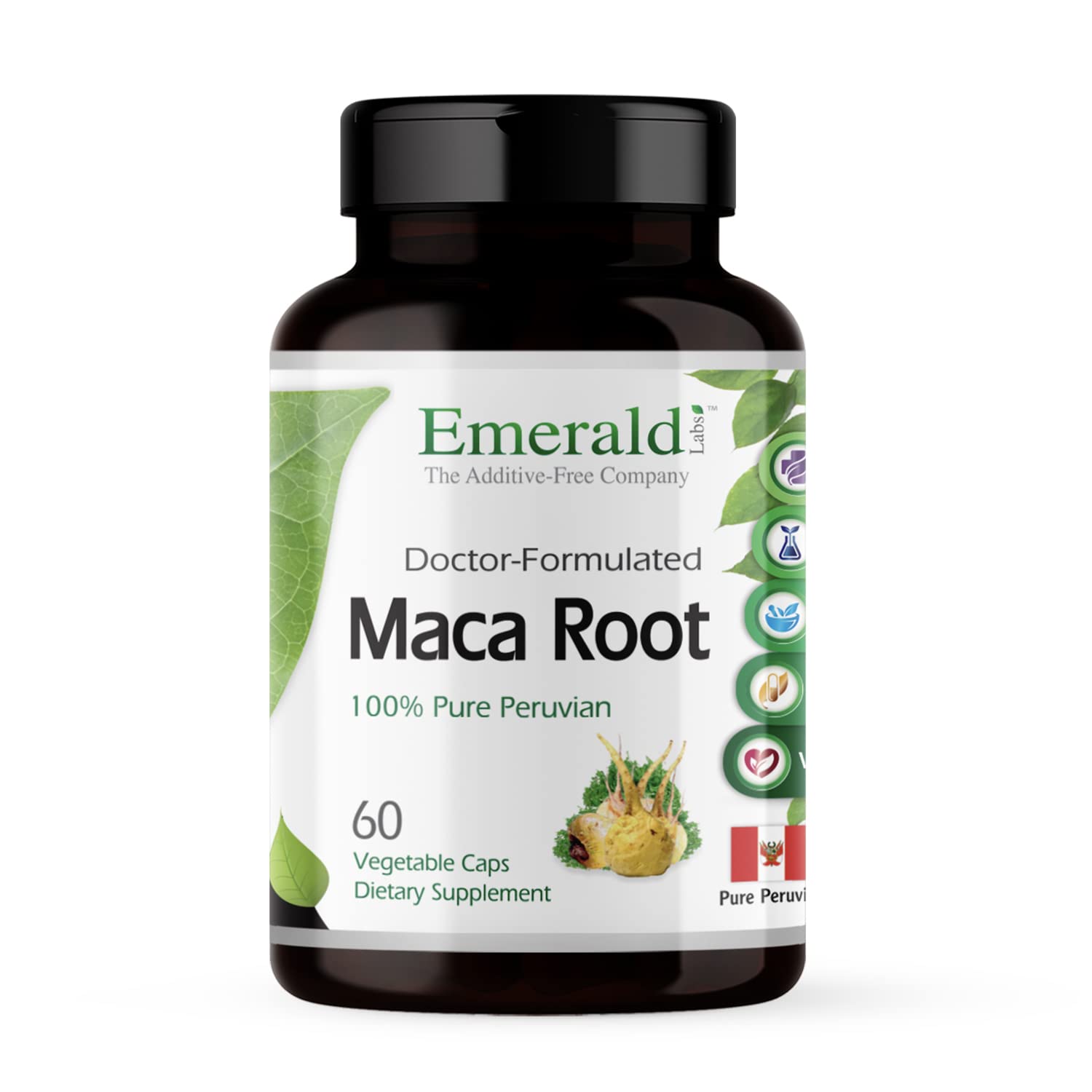 Emerald Labs Maca cápsulas con 500 mg de maca orgánica para energía natural