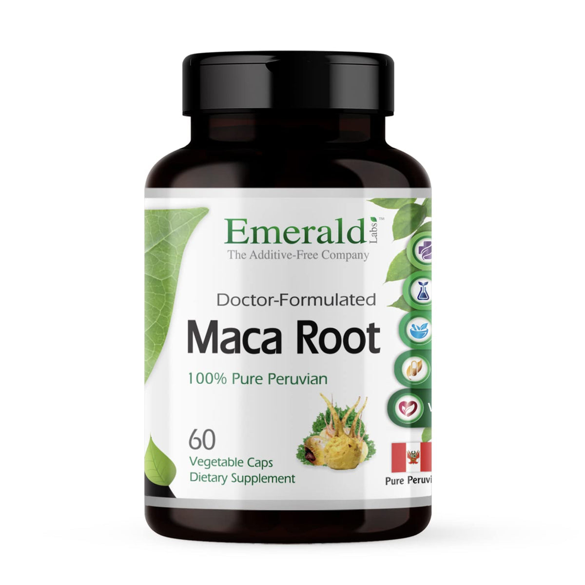 Emerald Labs Maca cápsulas con 500 mg de maca orgánica para energía natural