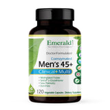 EMERALD LABS Men 45+ frasco de cápsulas para soporte diario de energía.