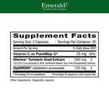 Meriva Turmeric Plus cápsulas vegetales, opción vegana para apoyo inmunológico y movilidad.