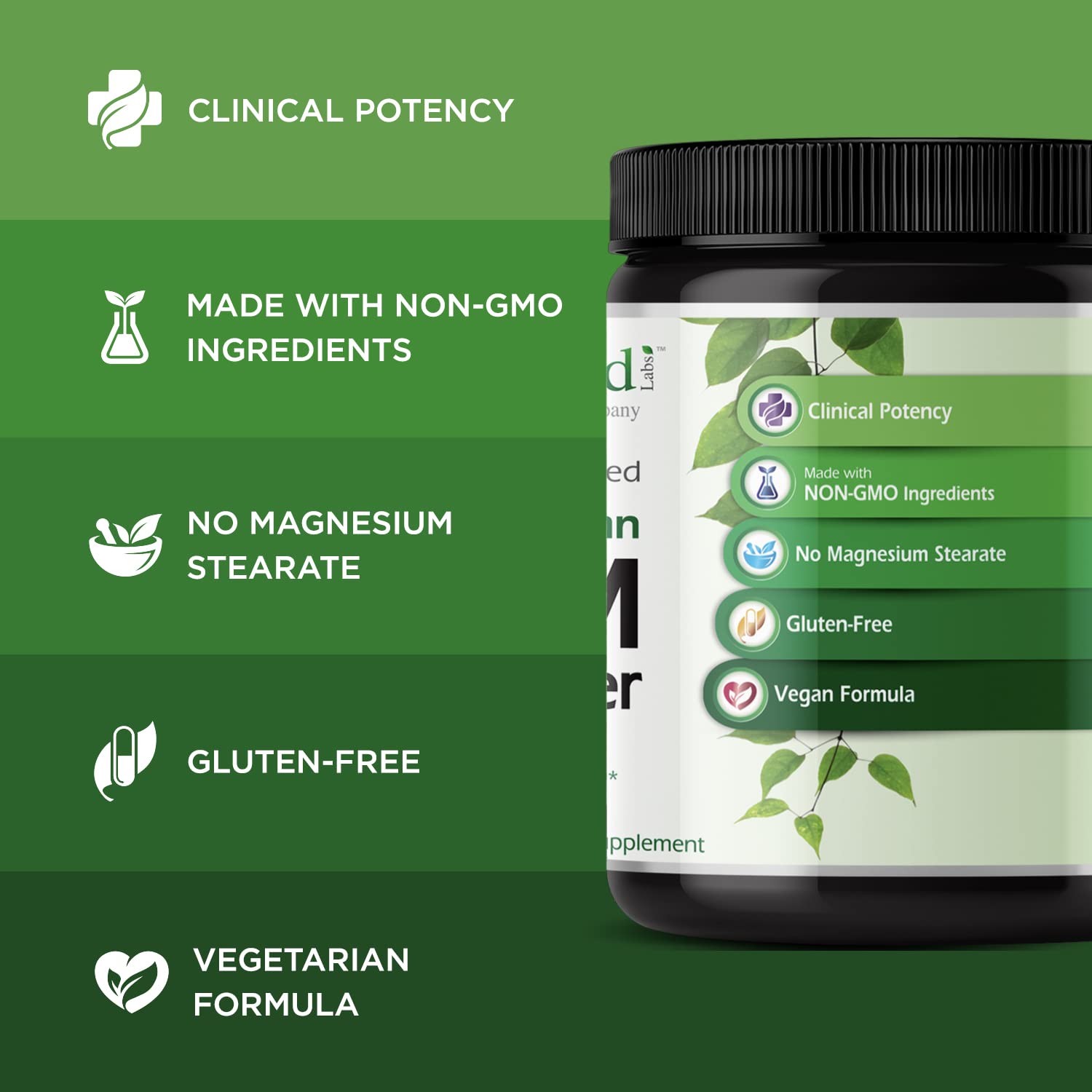 Emerald Labs MSM polvo, etiqueta vegana y sin gluten para confianza dietética