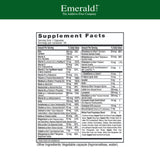 EMERALD LABS Mujer 45+ Etiqueta frontal con beneficios clave.