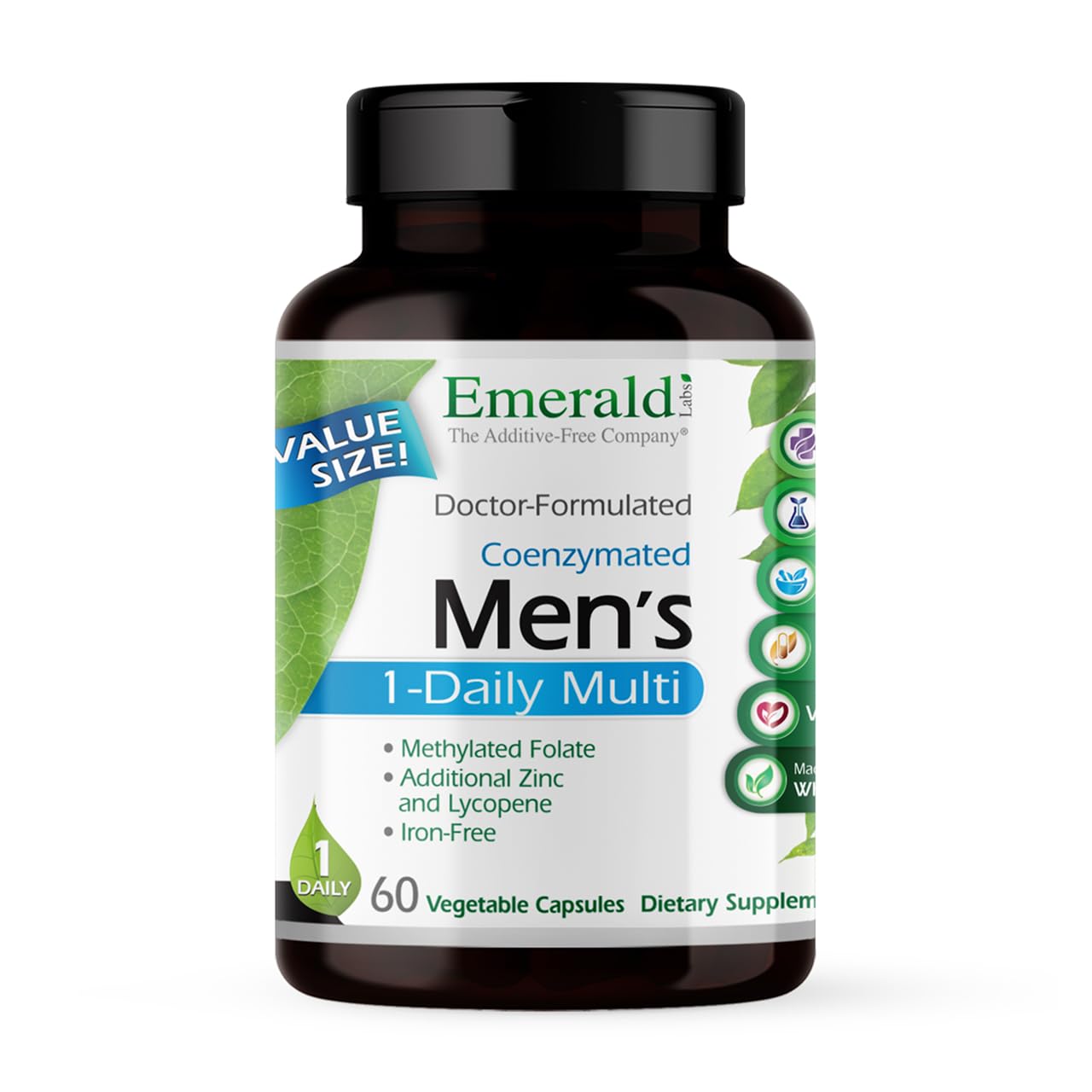 EMERALD LABS multivitamínico diario en cápsulas para huesos y visión.