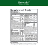 EMERALD LABS Multivitamínico Completo Diario, etiqueta frontal para verificación rápida de nutrientes
