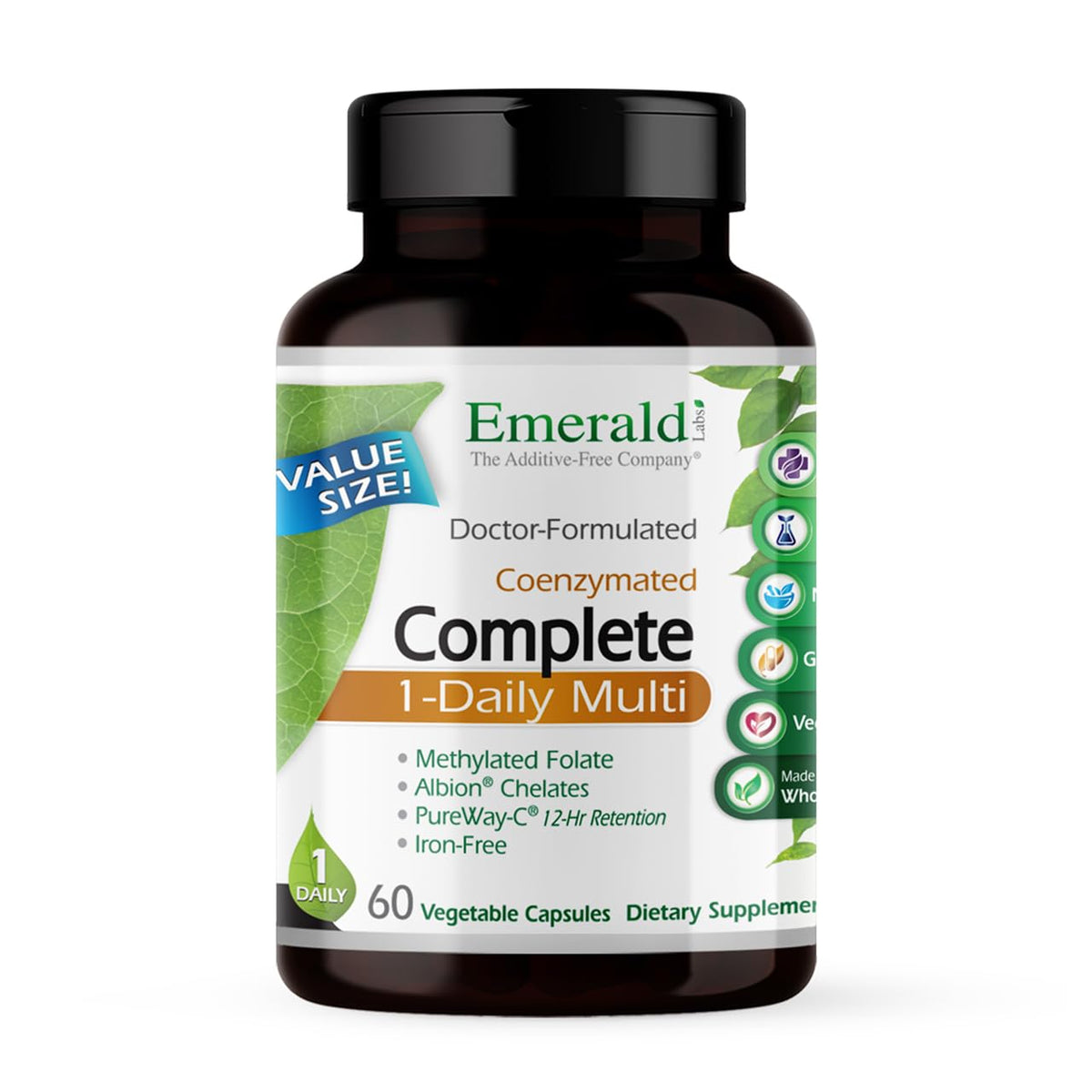 EMERALD LABS Multivitamínico Completo Diario en frasco, apoya energía y bienestar general