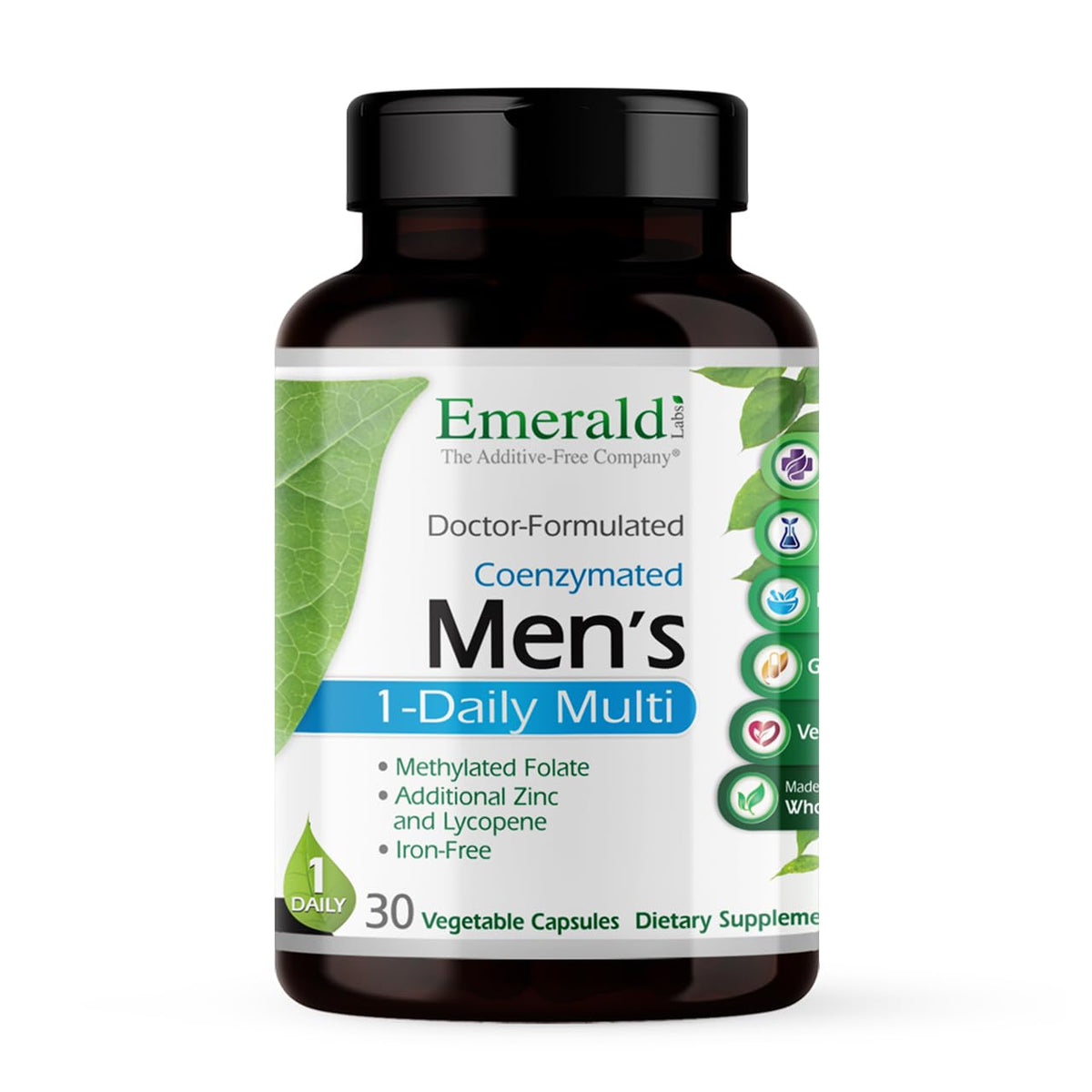 EMERALD LABS multivitamínico para hombre en botella, uso diario