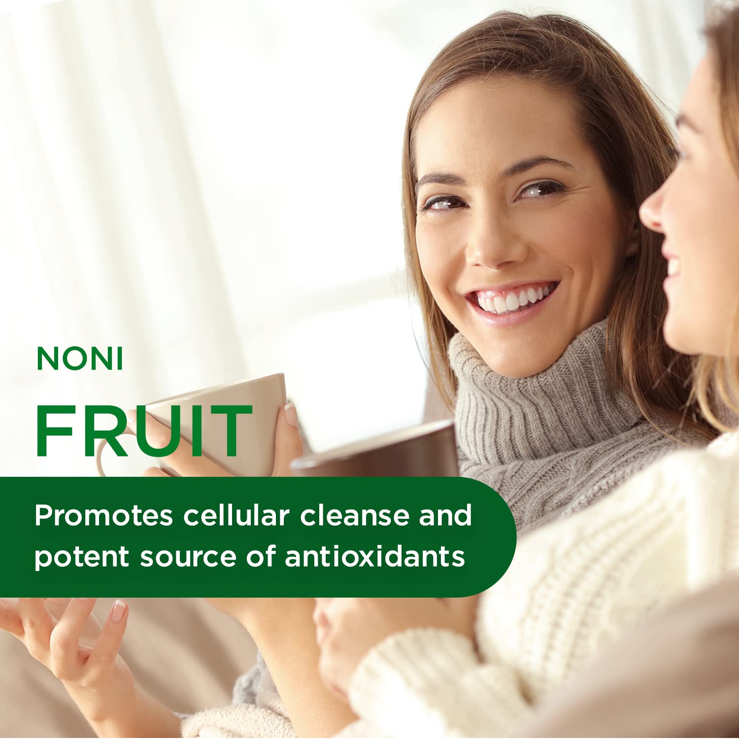Polvo de Noni Fruta Emerald Labs para aporte de antioxidantes y nutrientes.