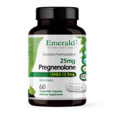 Emerald Labs Pregnenolona y DHEA en botella para posible equilibrio hormonal.