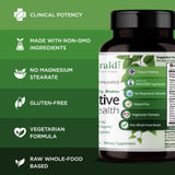 EMERALD LABS Probióticos Digestivos, frasco que sugiere equilibrio intestinal.