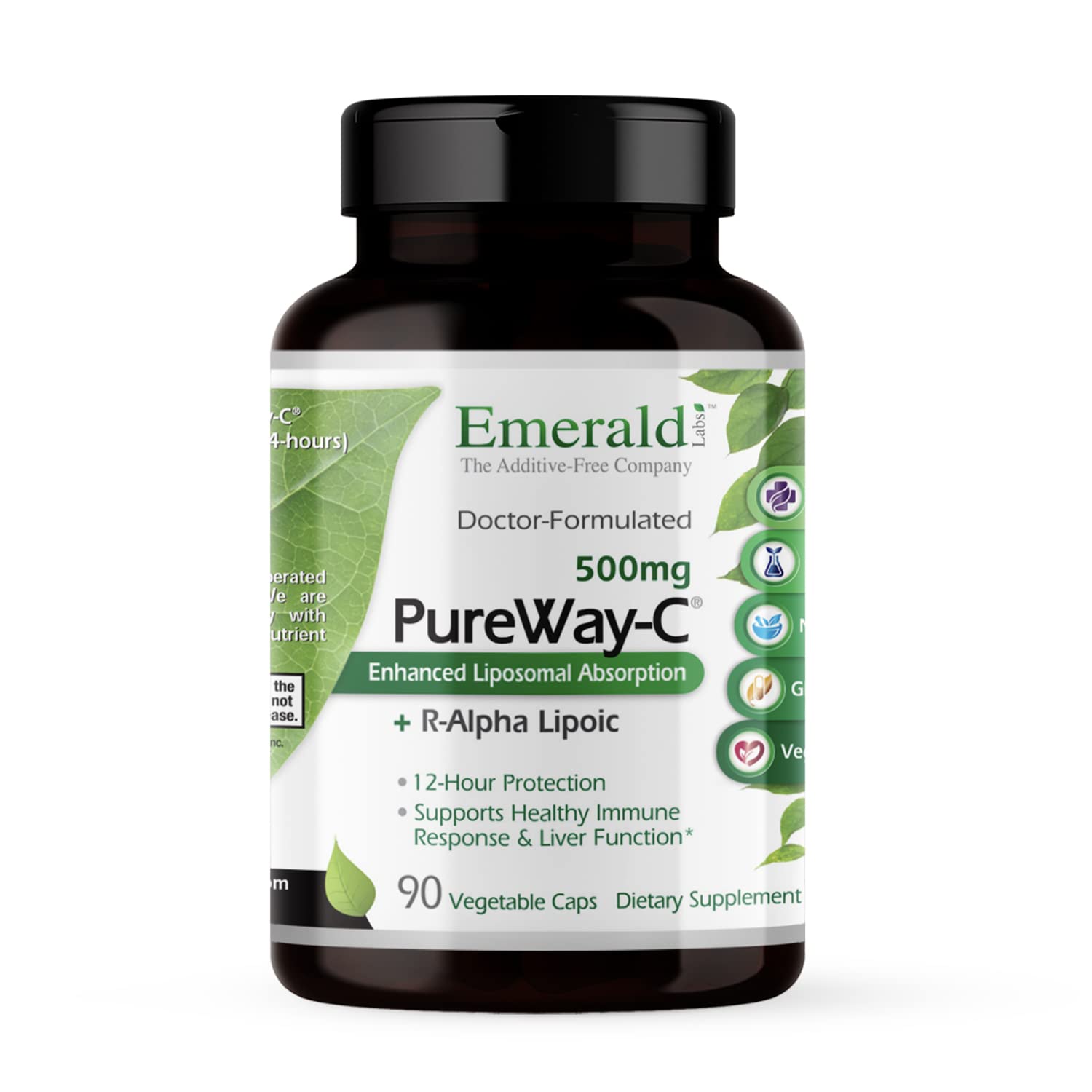 Emerald Labs PureWay-C botella-vertido, absorción rápida para apoyo inmunitario.