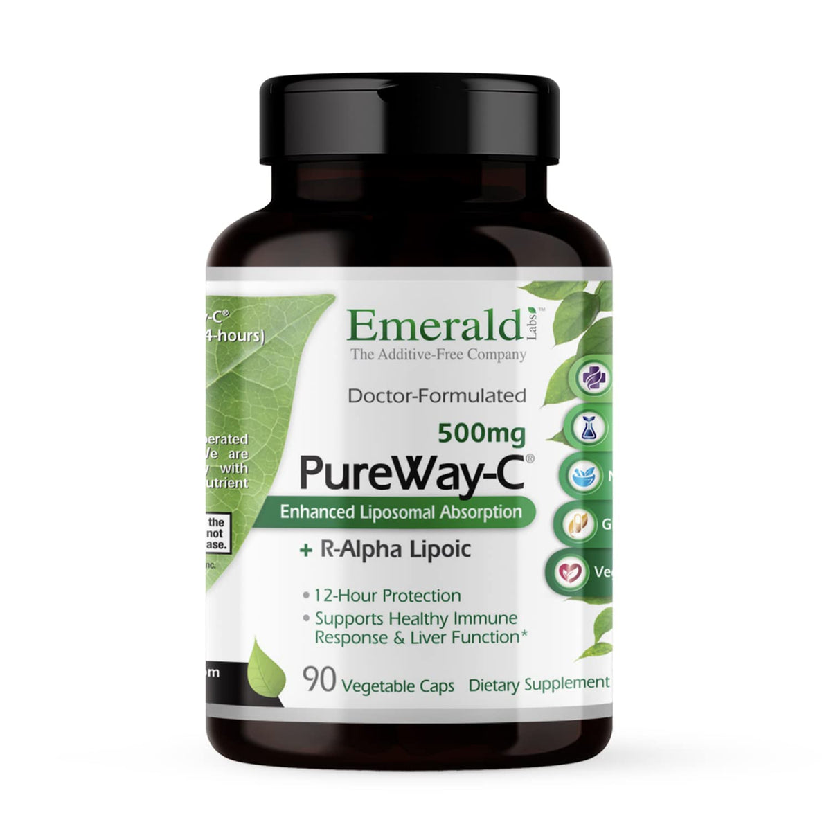 Emerald Labs PureWay-C botella-vertido, absorción rápida para apoyo inmunitario.