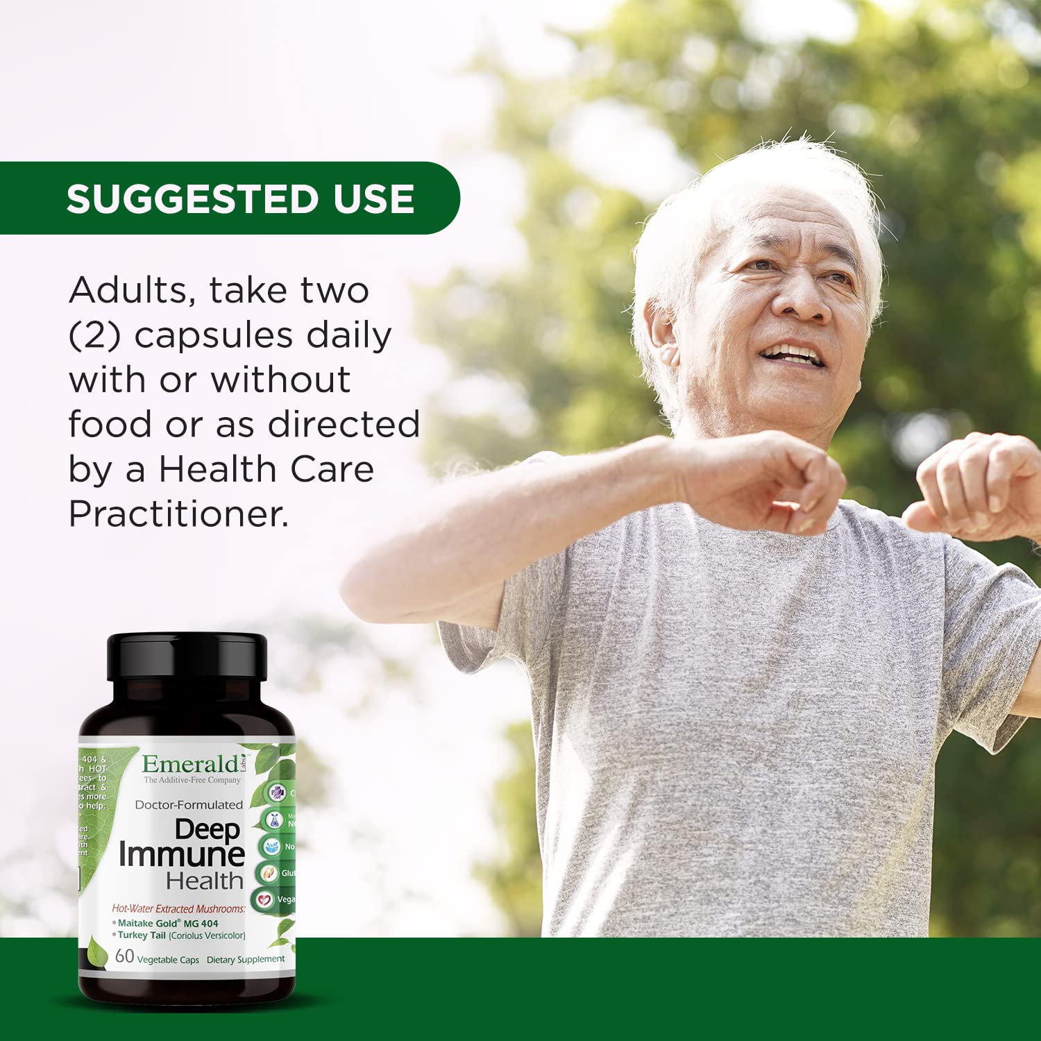 EMERALD LABS S Deep Immune Health incluye Astrágalo, posible refuerzo de defensas.