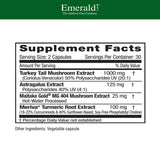 EMERALD LABS S Deep Immune Health, cápsulas visibles dentro de la botella para uso diario.
