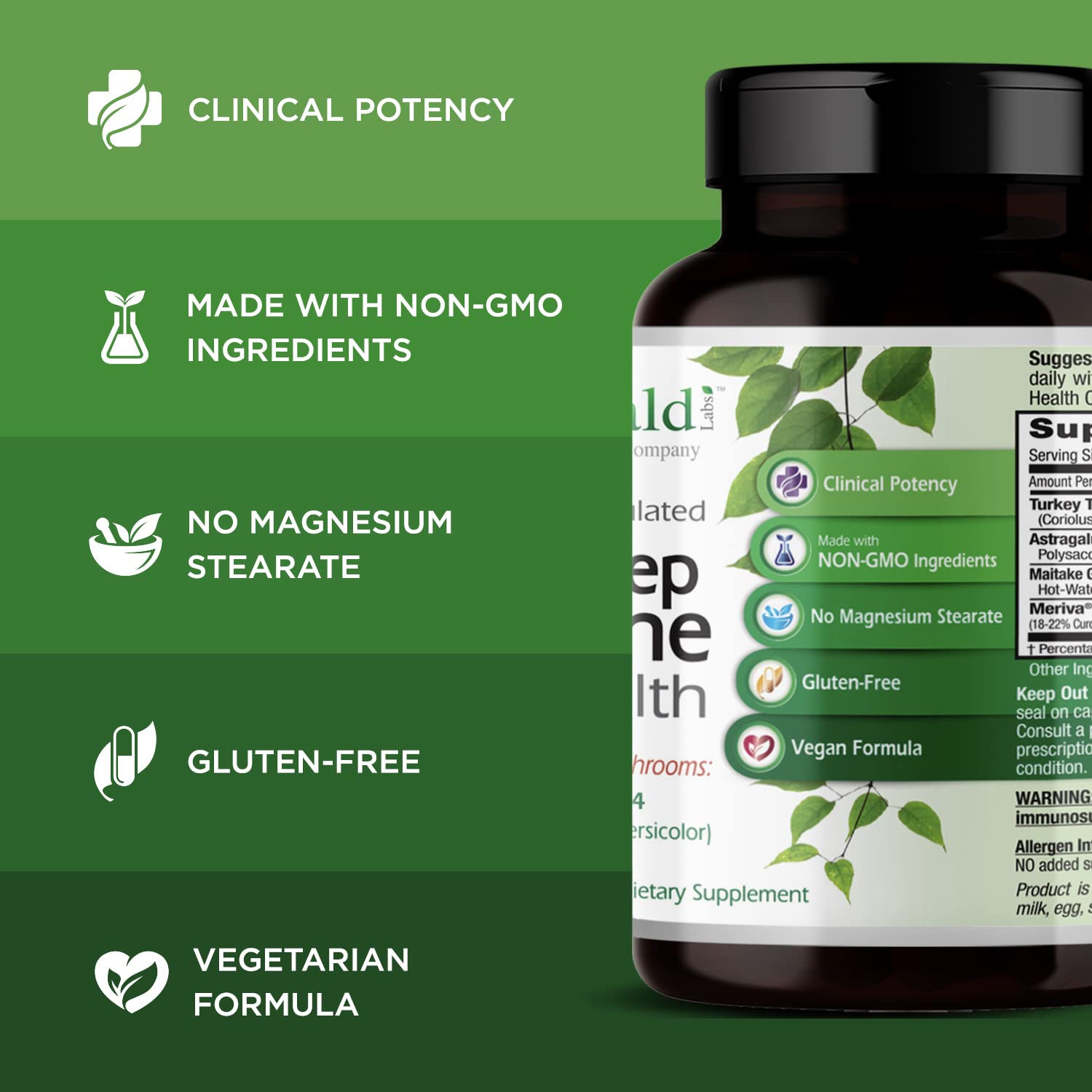 EMERALD LABS S Deep Immune Health incorpora Meriva Cúrcuma para mayor absorción.