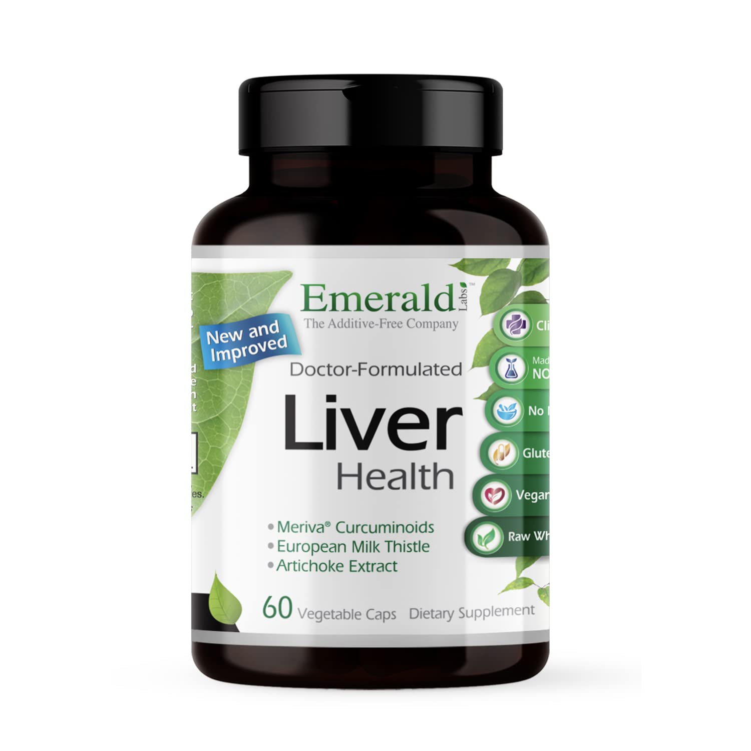 EMERALD LABS Salud del hígado: cápsulas vegetales para apoyar la función hepática y el bienestar diario.