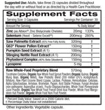 EMERALD LABS Prostate Health, etiqueta detalle, destacan ingredientes clave.