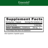 EMERALD LABS Setria L-Glutathione: etiqueta frontal que destaca absorción óptima.