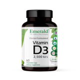 Emerald Labs Vitamina D3 2500 UI, bote, apoyo a huesos y dientes saludables