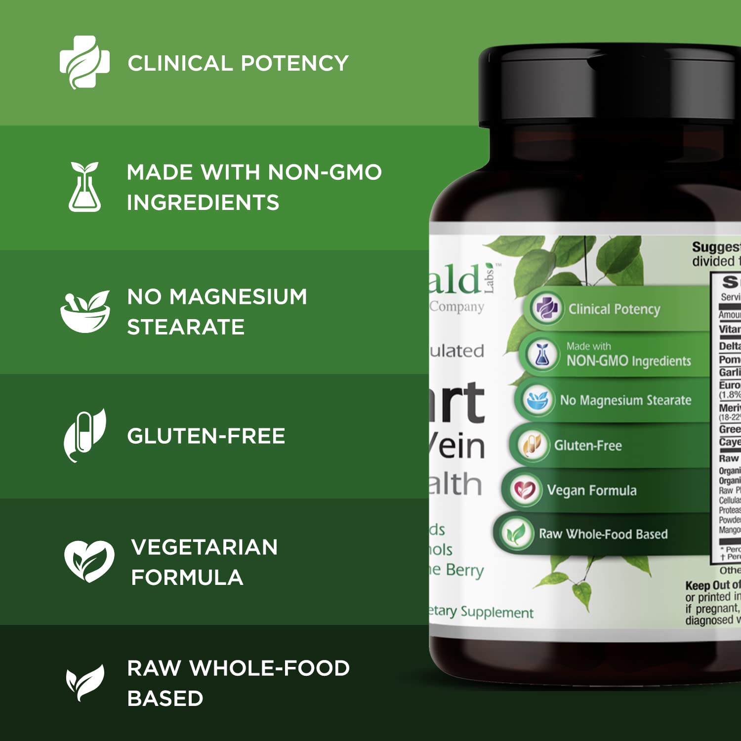 Emerald Labs, vitamina K2 MK-7 para la salud de los vasos sanguíneos.