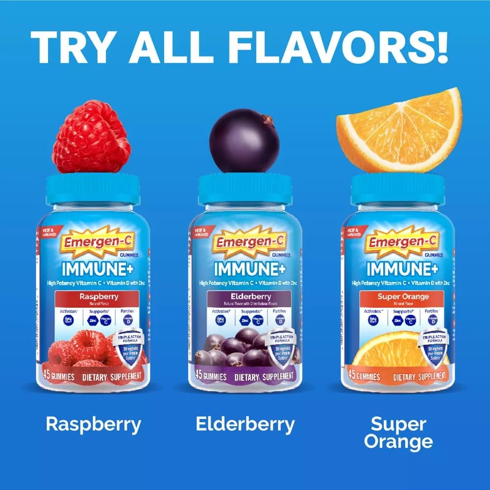 Uso para llevar: Emergen-C Immune+ Gomitas para la rutina diaria.