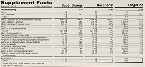 Bebida Emergen-C sabor naranja, refrescante y fácil de disolver.