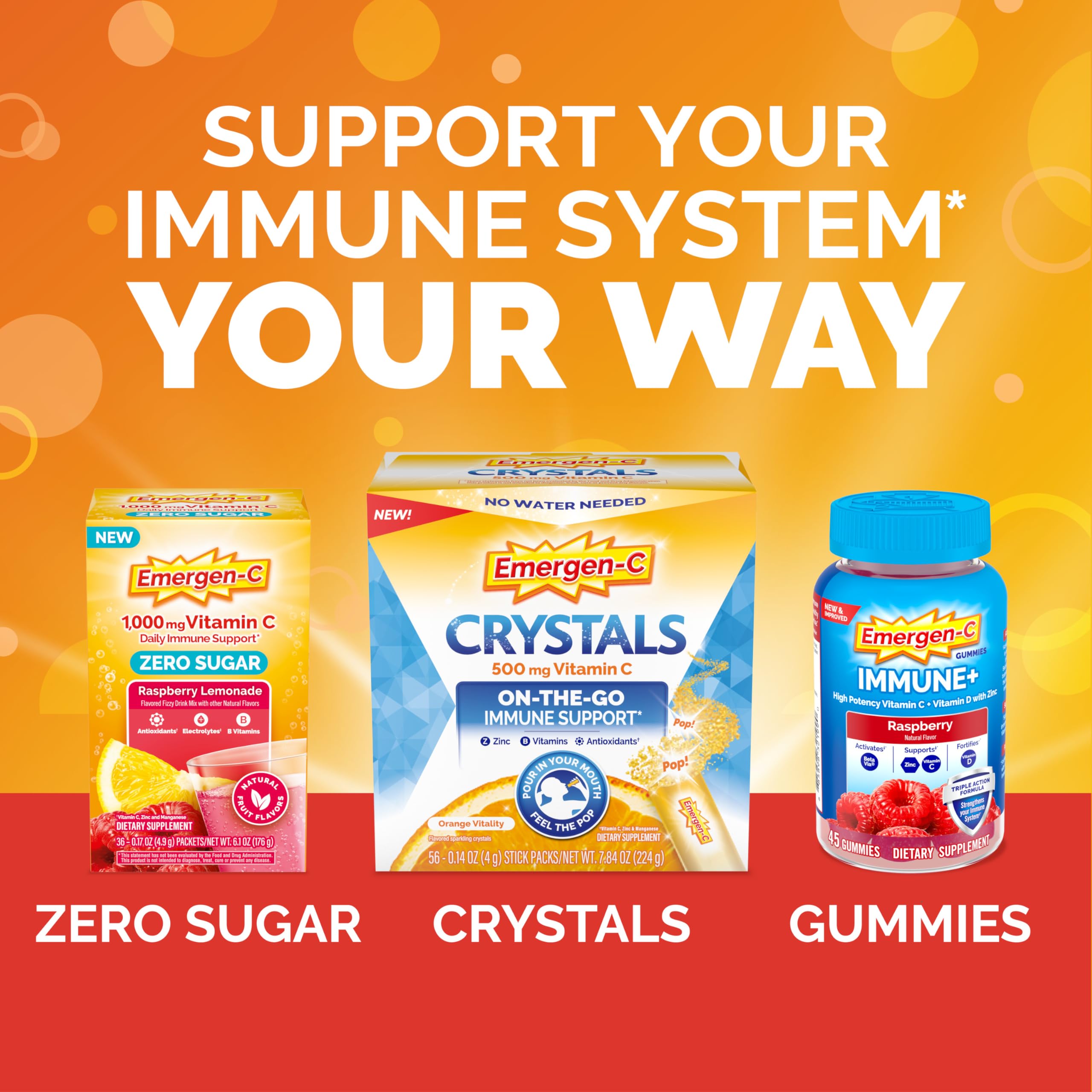 Emergen-C con zinc y manganeso para defensas naturales
