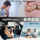 Pulsera EmeTerm Explore con 5 niveles de intensidad ajustables.