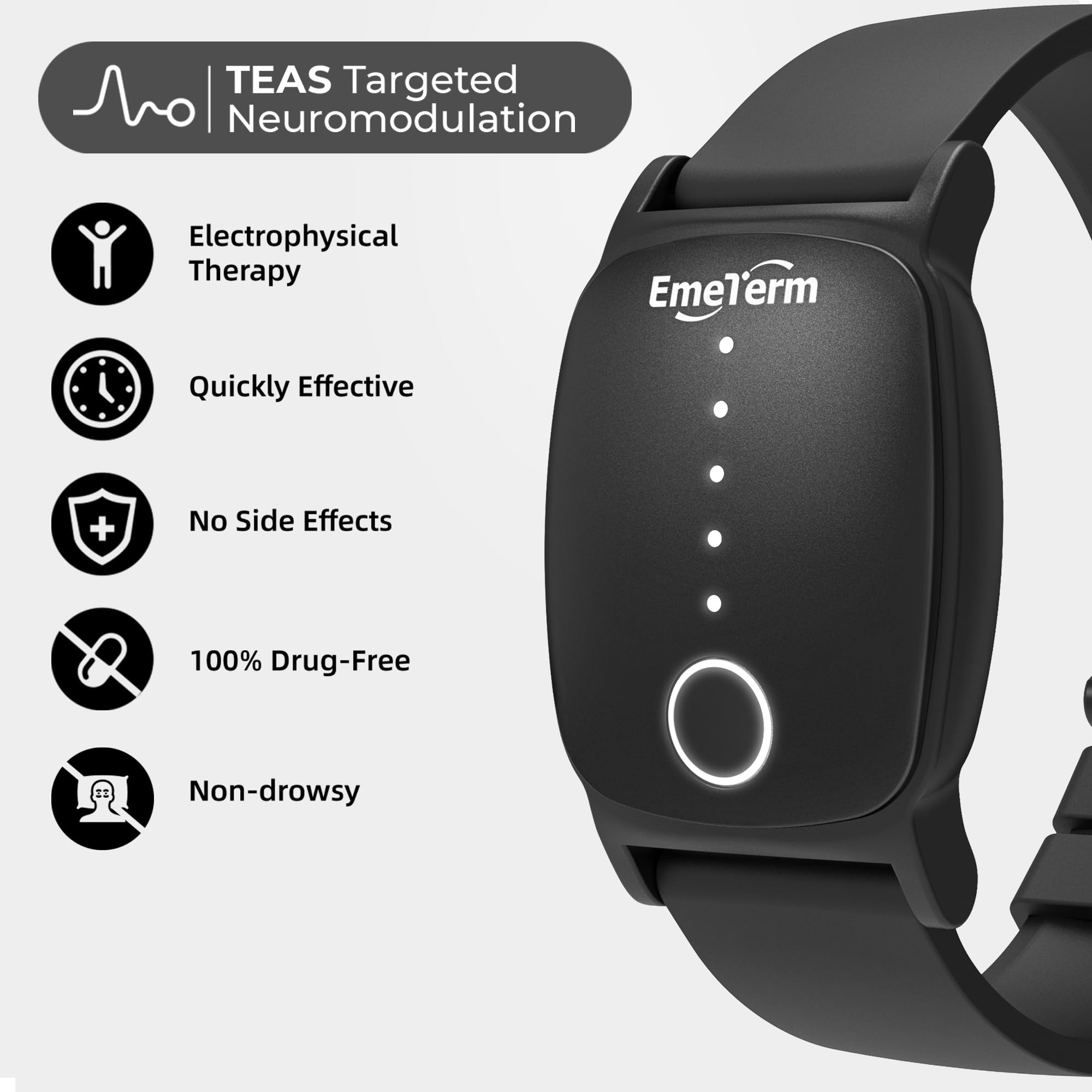 Pulsera EmeTerm Explore impermeable IP67 para lavar manos y actividades ligeras.