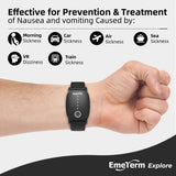 Pulsera EmeTerm Explore para uso diario, alivio cómodo sin fármacos.