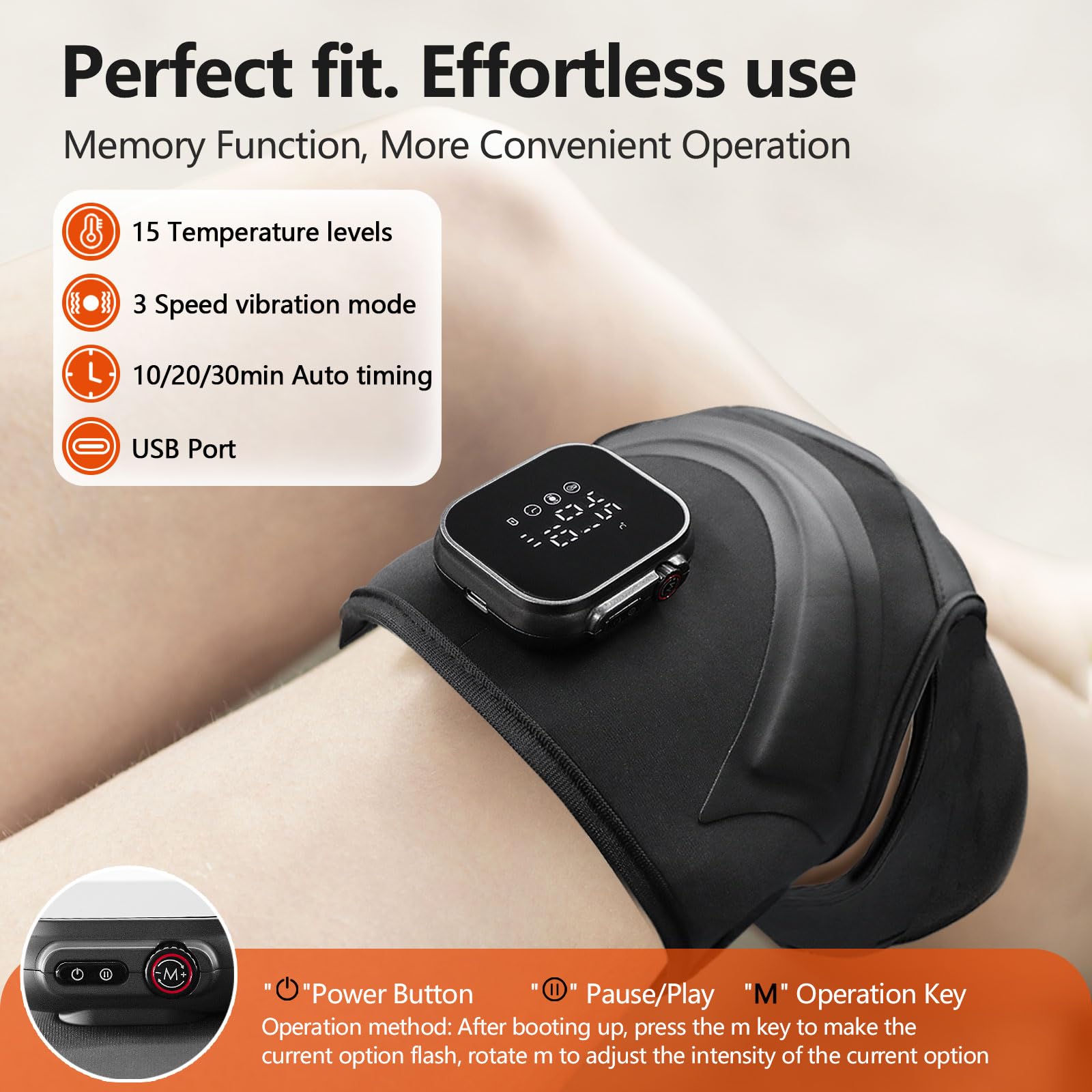 Emicool masaje de rodilla con 4 motores para mayor cobertura