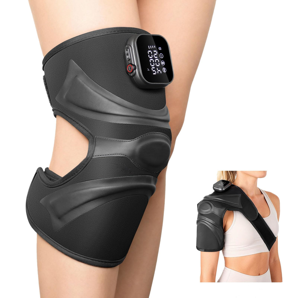 Emicool masajeador de rodilla inalámbrico con calentamiento para relajación