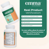 Dosis diaria de Emma: dos cápsulas con comida para una experiencia suave.