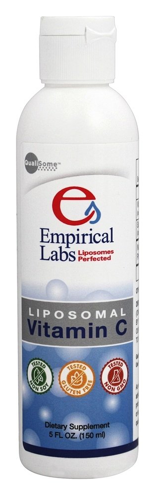Empirical Labs Liposomal Vitamina C etiqueta clara con información de dosis