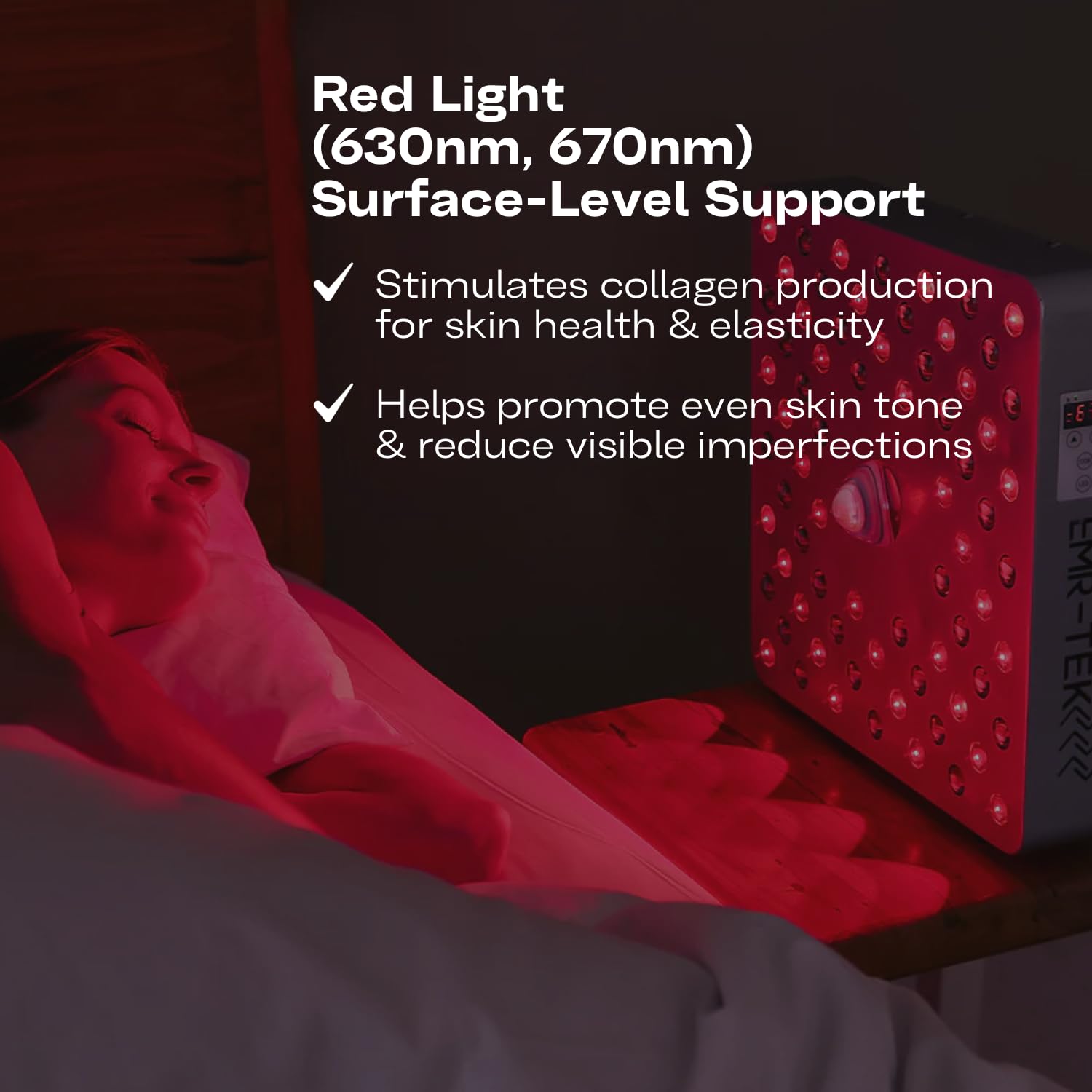 EMR-TEK Firedragon Pro mezcla de luz roja e infrarroja cercana para versatilidad.