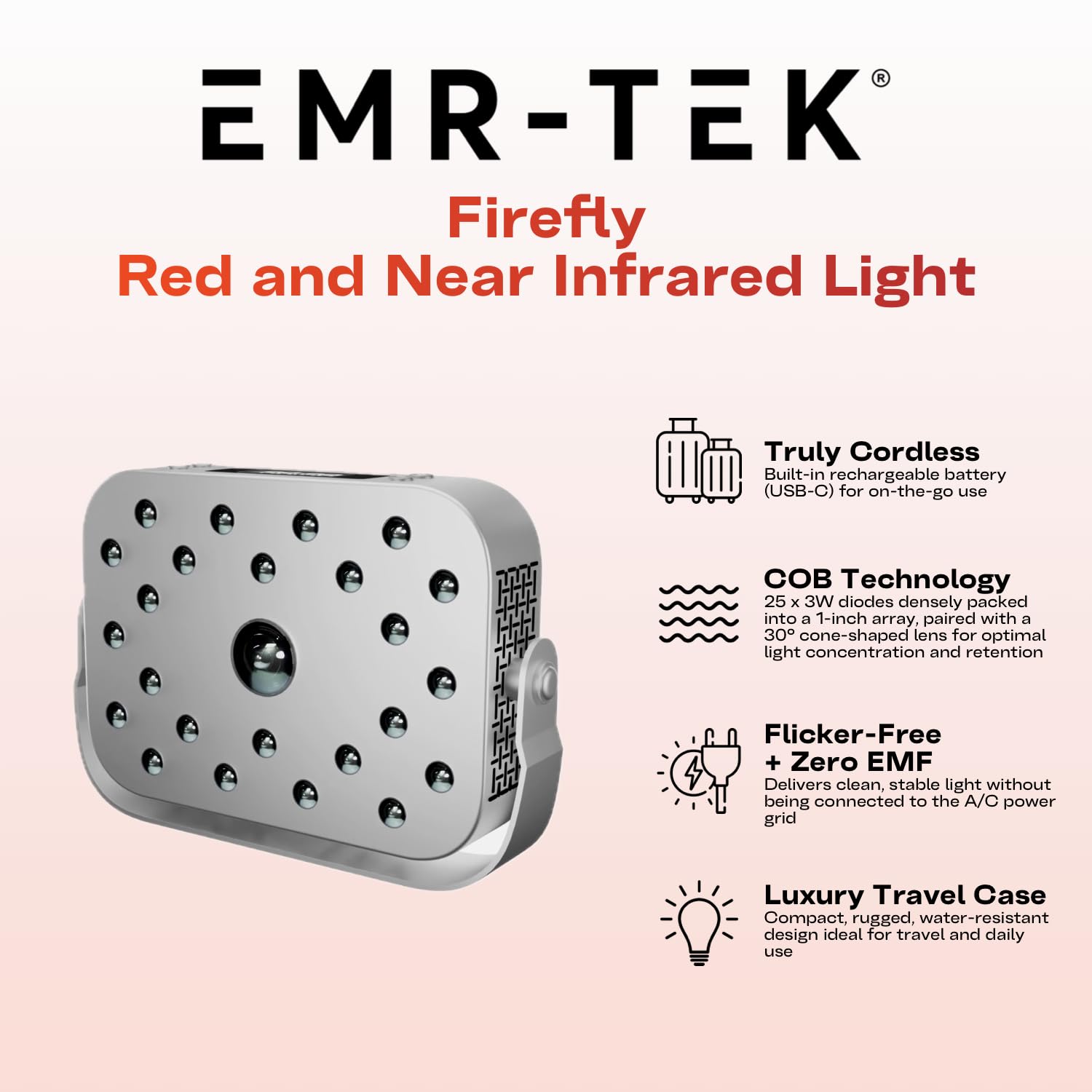 EMR-TEK FireFly luz infrarroja para zonas musculares profundas