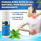 Emu Therapy Super Blue Stuff Roll-On, aplicación suave para cuello y hombros.