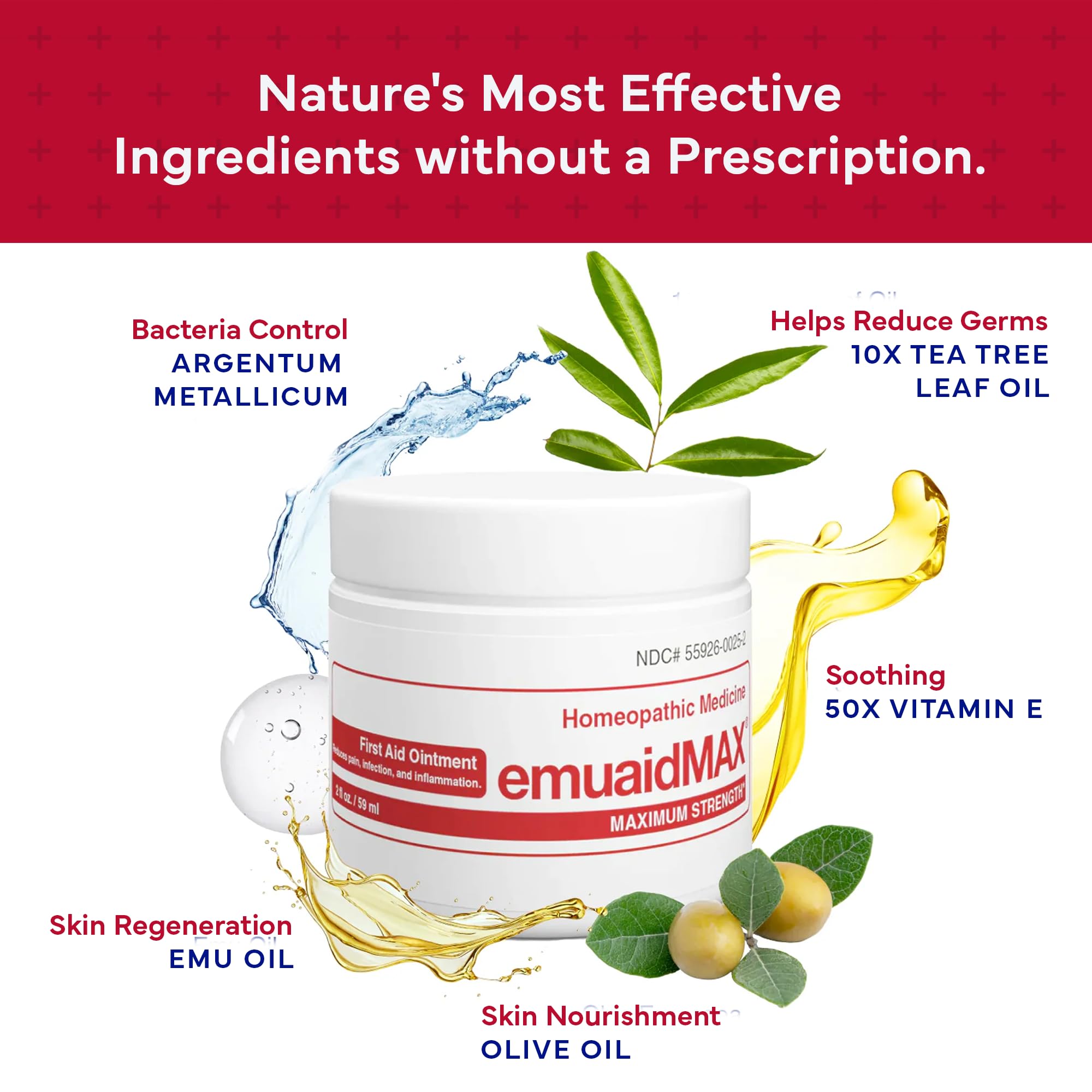 EMUAID aceite de árbol de té y vitamina E.