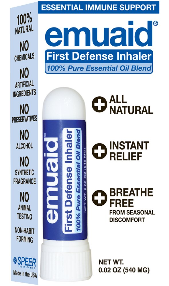 emuaid primer defensa inhalador nasal diseño portátil facilita uso rápido en cualquier lugar.