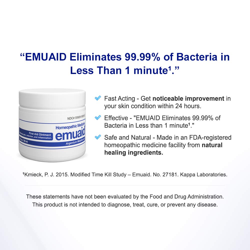 Emuaid unguento textura cremosa se absorbe sin dejar grasa