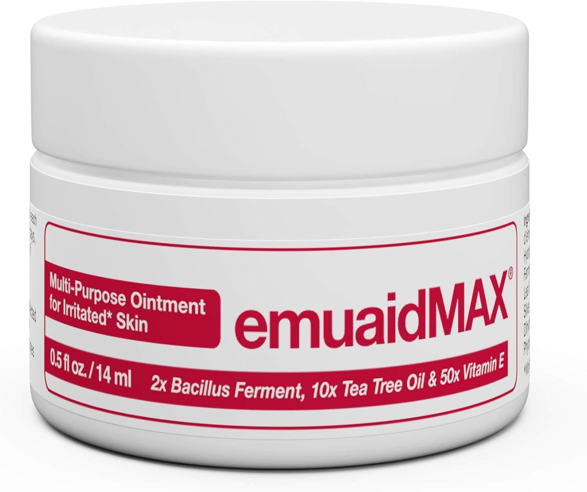 EMUAIDMAX Ungüento, aplicación fácil para alivio inmediato de irritación cutánea.
