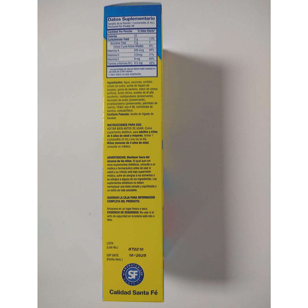 EMULSION BALLENA AZUL, envase seguro para toda la familia