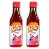 Emulsión de Scott, bote de aceite de hígado de bacalao sabor cereza para niños; apoya el DHA