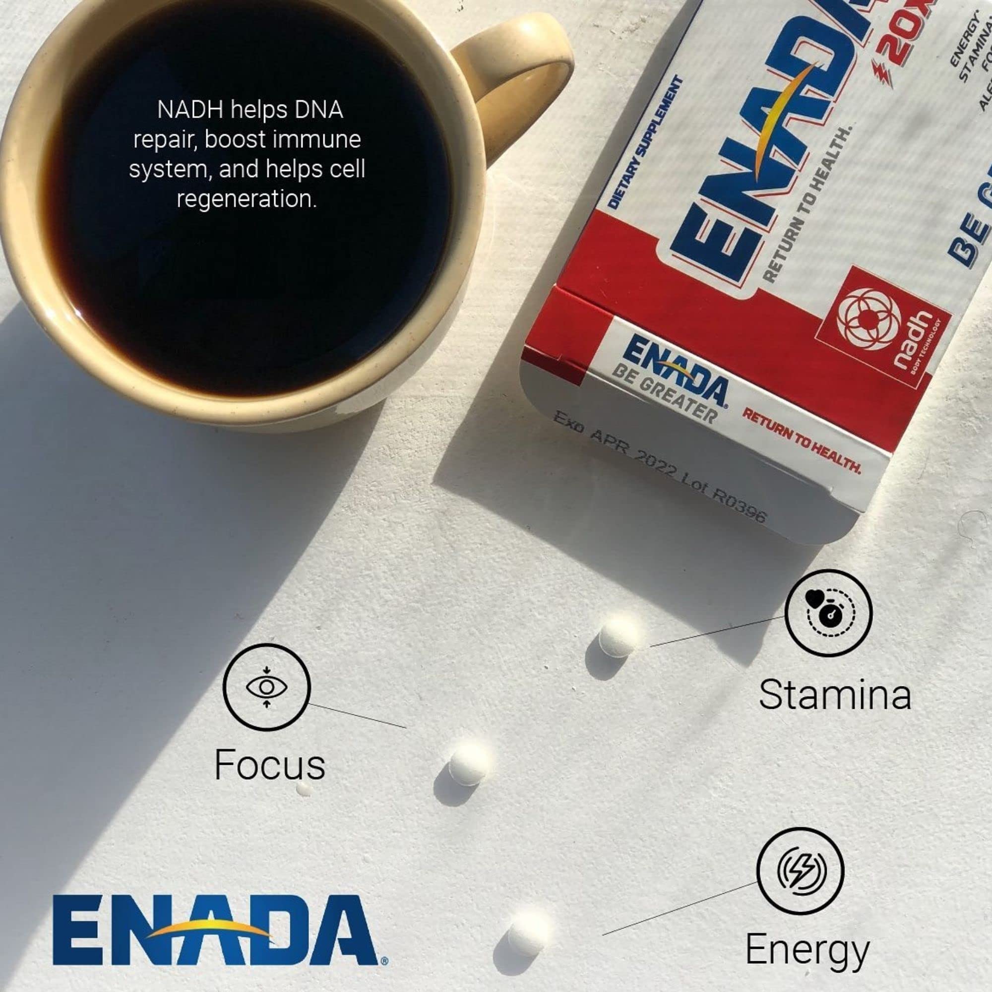 ENADA 20x impulso de energía para concentración y enfoque