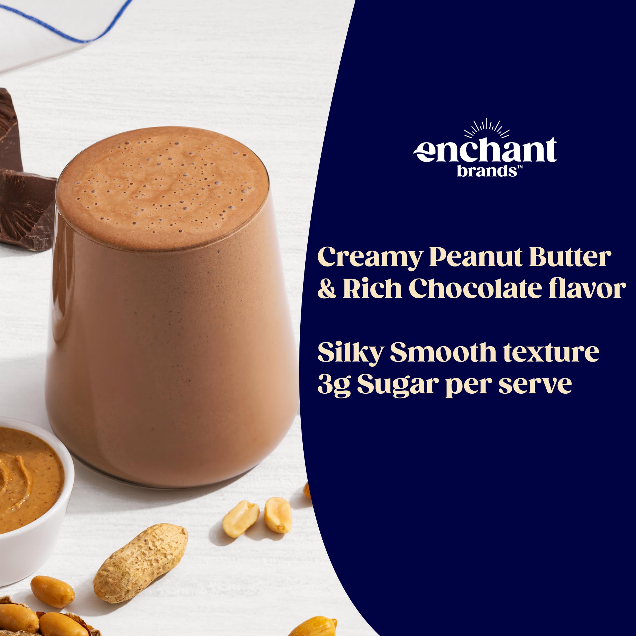 Enchant Proteína Orgánica: base de plantas, apta para veganos y uso diario.