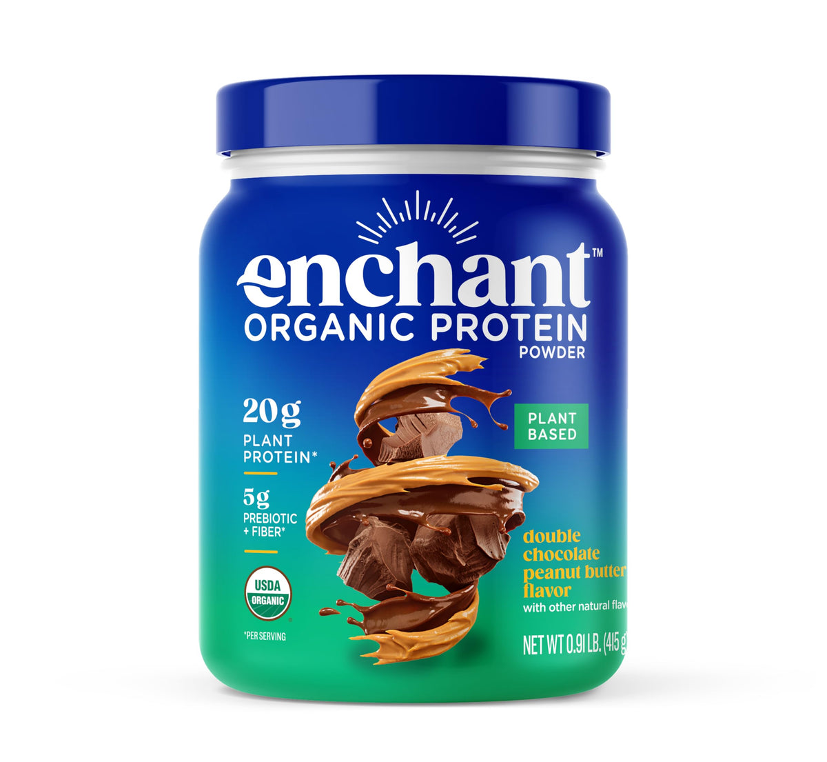 Enchant Proteína Orgánica: batido cremoso con cacao, cacahuete y energía diaria.