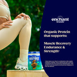 Enchant Proteína Orgánica: etiqueta certificada USDA para confianza en orgánicos.